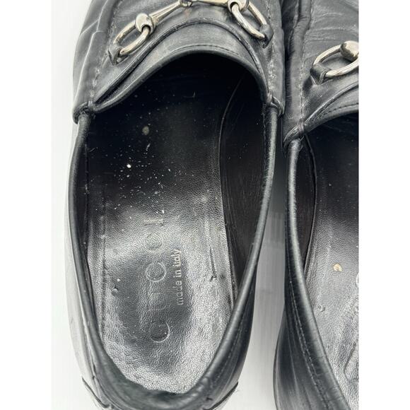 Gucci Black Leather Horsebit Loafers Men’s Size 10 D Made in Italy READ DESC main image 13